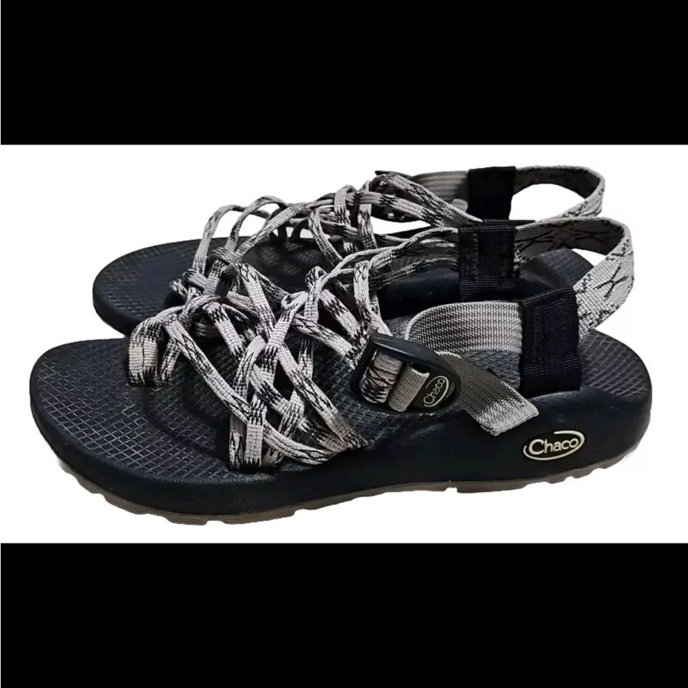 CHACO ZX/2 Sport Sandals White Grey Hiking Women Sz 9.5  Men Sz 8 SOLD